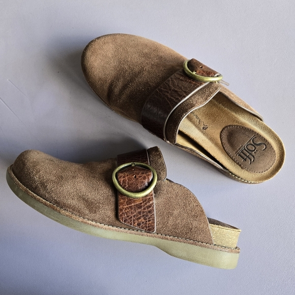 Sofft Clog Slip On Mule Brown Billie Women's 8.5‎ Travel Boho Hippie Retro Comfy - Picture 3 of 9